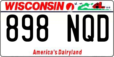 WI license plate 898NQD