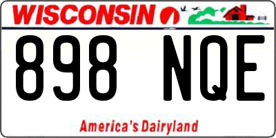 WI license plate 898NQE