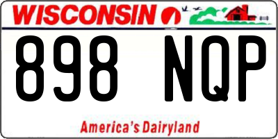 WI license plate 898NQP