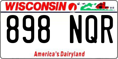 WI license plate 898NQR