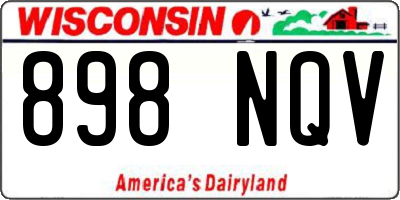 WI license plate 898NQV