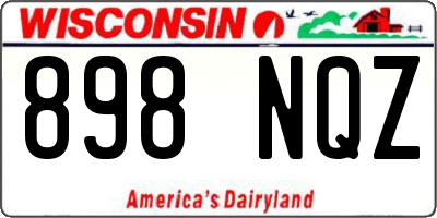 WI license plate 898NQZ
