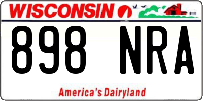 WI license plate 898NRA