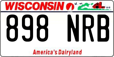 WI license plate 898NRB