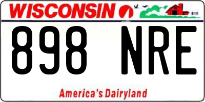 WI license plate 898NRE