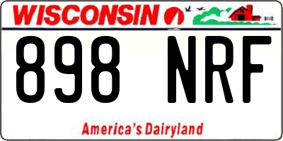 WI license plate 898NRF