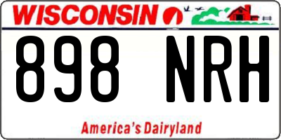 WI license plate 898NRH