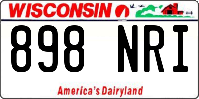WI license plate 898NRI