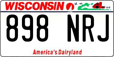 WI license plate 898NRJ