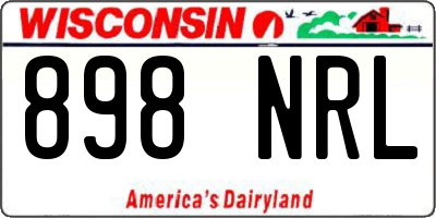WI license plate 898NRL