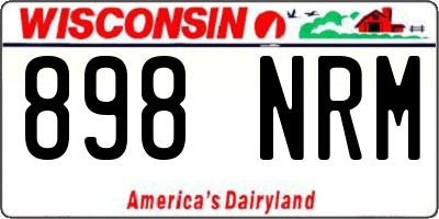 WI license plate 898NRM