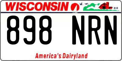WI license plate 898NRN