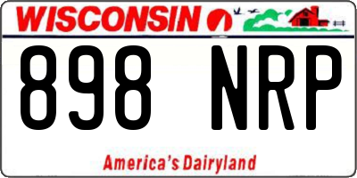 WI license plate 898NRP