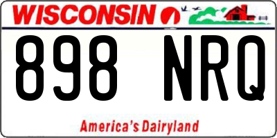 WI license plate 898NRQ