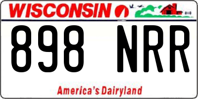 WI license plate 898NRR
