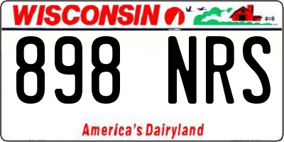 WI license plate 898NRS