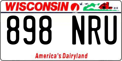 WI license plate 898NRU