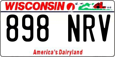 WI license plate 898NRV