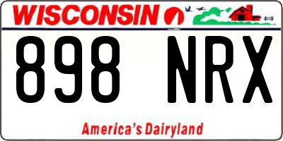 WI license plate 898NRX