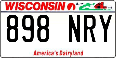 WI license plate 898NRY