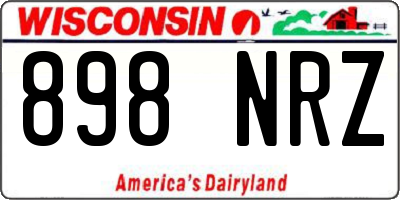 WI license plate 898NRZ