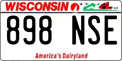 WI license plate 898NSE