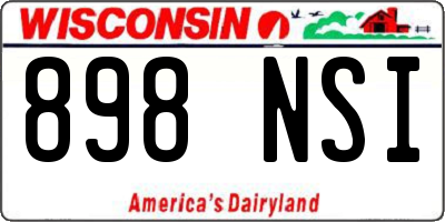 WI license plate 898NSI