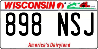 WI license plate 898NSJ