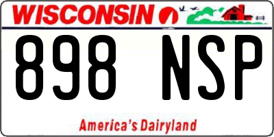 WI license plate 898NSP