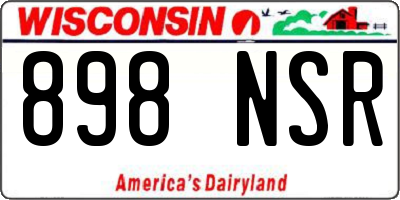 WI license plate 898NSR