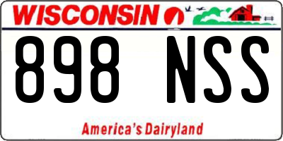 WI license plate 898NSS