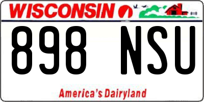 WI license plate 898NSU