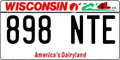 WI license plate 898NTE