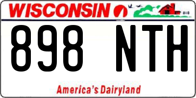 WI license plate 898NTH