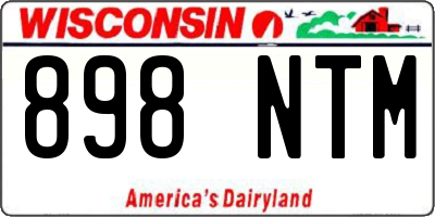 WI license plate 898NTM