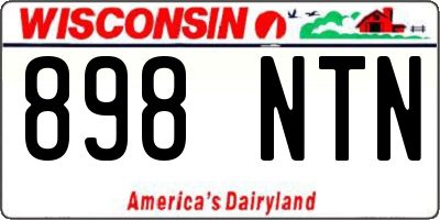 WI license plate 898NTN