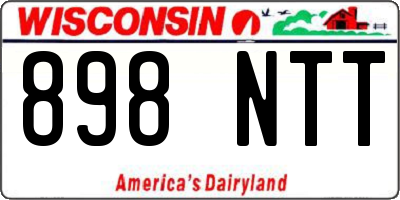 WI license plate 898NTT