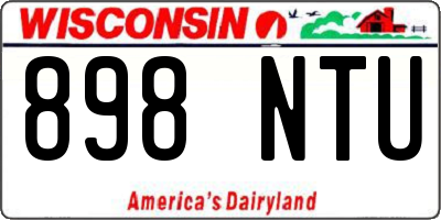 WI license plate 898NTU