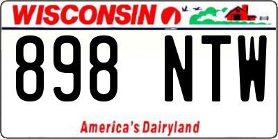 WI license plate 898NTW