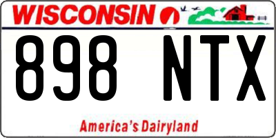 WI license plate 898NTX