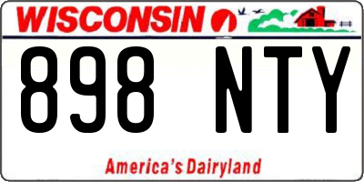 WI license plate 898NTY