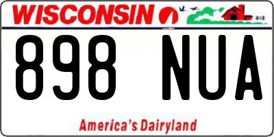 WI license plate 898NUA