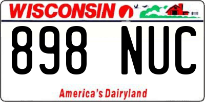 WI license plate 898NUC