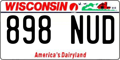 WI license plate 898NUD