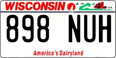 WI license plate 898NUH
