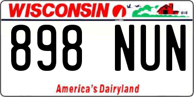 WI license plate 898NUN