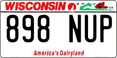 WI license plate 898NUP