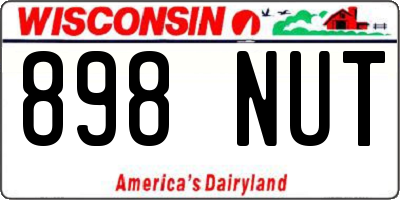 WI license plate 898NUT