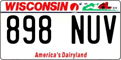 WI license plate 898NUV