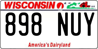 WI license plate 898NUY